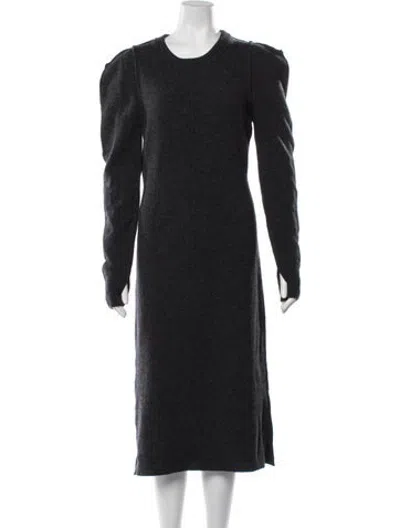 Pre-owned Lemaire Wool Midi Length Dress In Blue