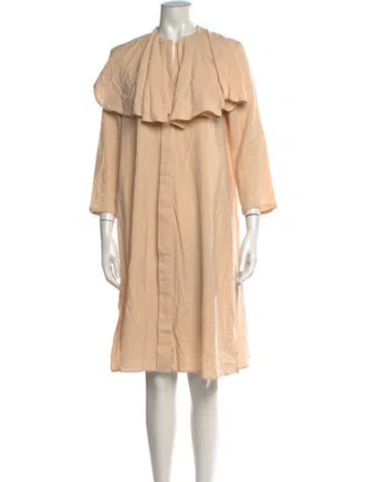 Pre-owned Lemaire Wool Midi Length Dress In Neutrals