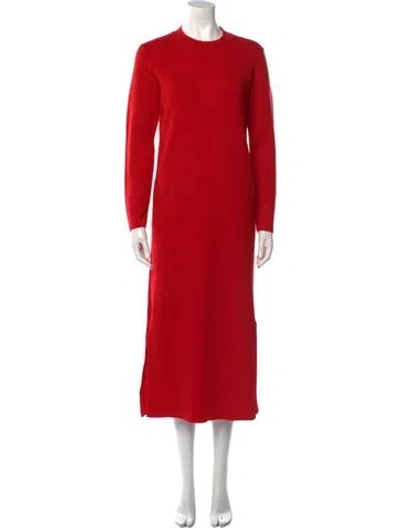 Pre-owned Lemaire Wool Midi Length Dress In Red