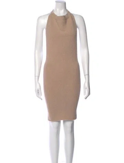 Pre-owned Lemaire Wool Mini Dress W/ Tags In Neutral
