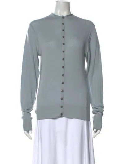 Pre-owned Lemaire Wool Mock Neck Sweatshirt In Blue