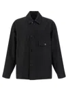 Lemaire Wool Shirt Jacket Chest Pocket In Black