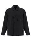 Lemaire Wool Shirt Jacket Chest Pocket In Black