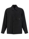 Lemaire Wool Shirt Jacket Chest Pocket In Black