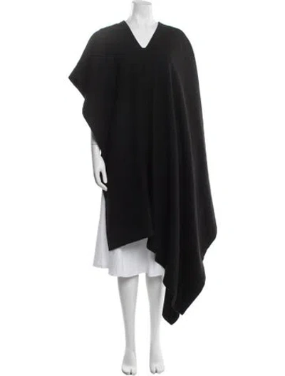 Pre-owned Lemaire Wool Poncho In Black
