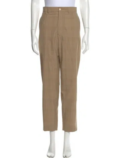 Pre-owned Lemaire Wool Straight Leg Pants In Neutral