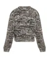 Lemaire Wool-blend Melange Sweater In Gray