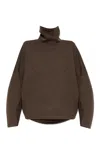 Lemaire Roll Neck Long-sleeve Jumper In Brown