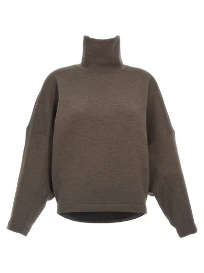 Lemaire Wool Sweatshirt In Brown