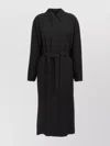Lemaire Women Wool Trench Coat In Black