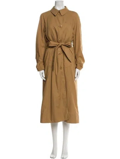 Pre-owned Lemaire Wool Trench Coat In Neutral