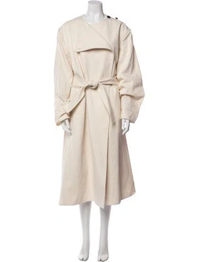 Pre-owned Lemaire Wool Trench Coat W/ Tags In Neutral