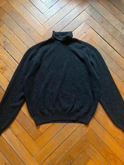 Pre-owned Lemaire Wool Turtleneck Anthracite In Gray