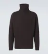 Lemaire Wool Turtleneck Sweater In Brown
