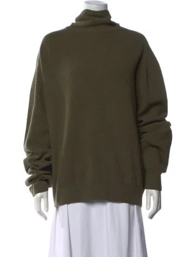 Pre-owned Lemaire Wool Turtleneck Sweater In Green