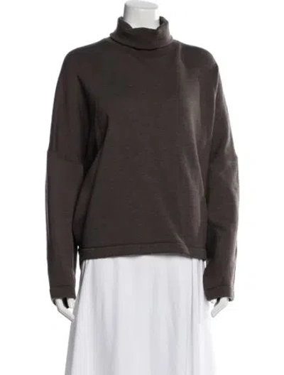 Pre-owned Lemaire Wool Turtleneck Sweatshirt In Brown