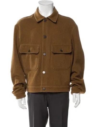 Pre-owned Lemaire Wool Utility Jacket In Brown