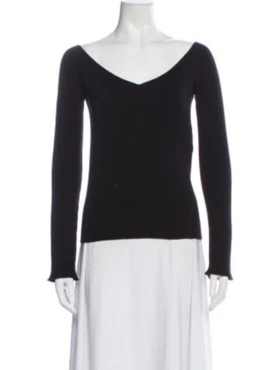 Pre-owned Lemaire Wool V-neck Sweater In Gray