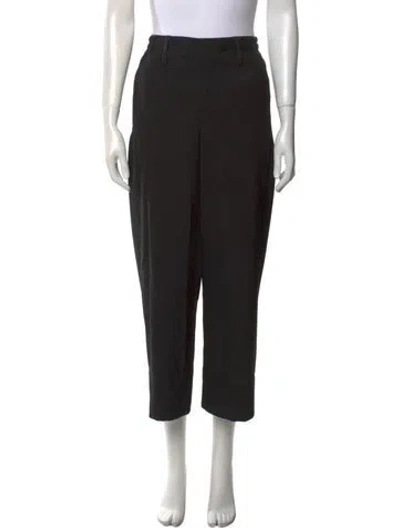 Pre-owned Lemaire Wool Wide Leg Pants In Black