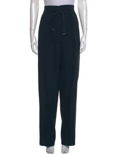 Pre-owned Lemaire Wool Wide Leg Pants In Blue