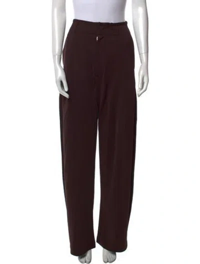 Pre-owned Lemaire Wool Wide Leg Pants In Brown