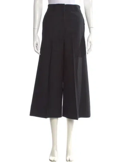 Pre-owned Lemaire Wool Wide Leg Pants In Gray