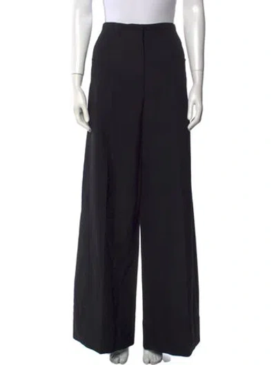 Pre-owned Lemaire Wool Wide Leg Pants W/ Tags In Black