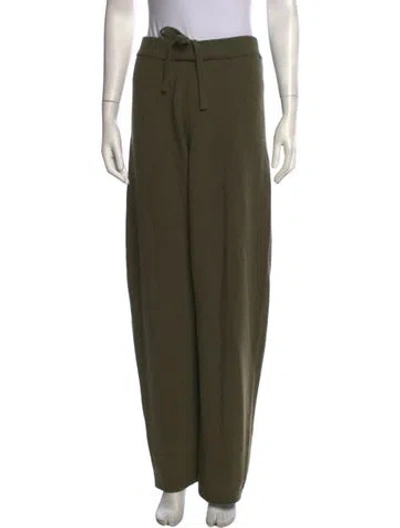 Pre-owned Lemaire Wool Wide Leg Pants W/ Tags In Green
