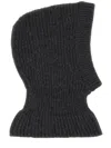 Lemaire Ribbed-knit Lambs Wool Balaclava In Charcoal