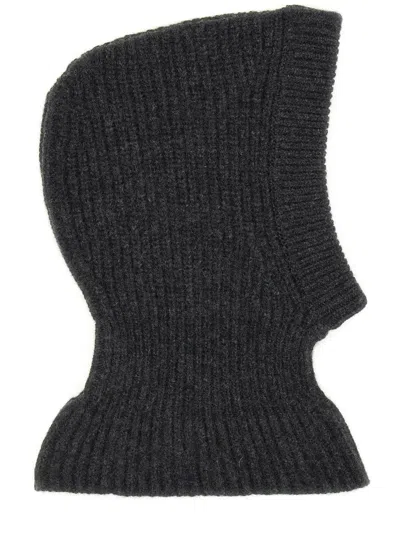 Lemaire Woolen Hood In Charcoal