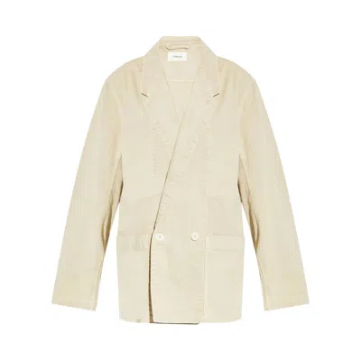 Pre-owned Lemaire Workwear Blazer 'denim Snow Oat' | Tan | Women's Size Xxs
