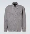 Lemaire Patch-pocket Denim Overshirt In Gray