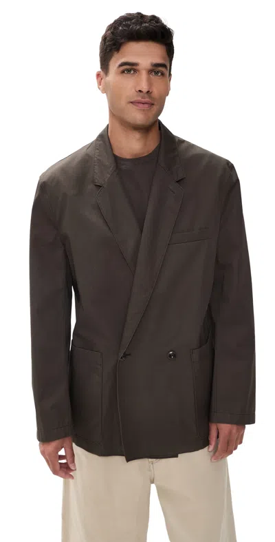 Lemaire Workwear Jacket Ristretto In Brown