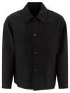 Lemaire Black Twisted Sleeve Workwear Jacket