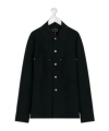 Lemaire Relaxed Fit Denim Shirt Featuring Front Pockets And Long Sleeves In Black