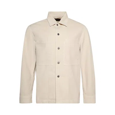 Pre-owned Lemaire Workwear Overshirt 'denim Snow Clay' | Tan | Men's Size 52 In Brown