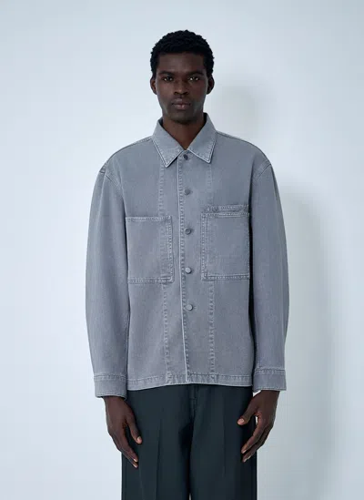 Lemaire Workwear Overshirt In Gray