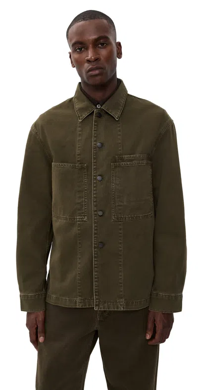 Lemaire Workwear Overshirt Moss Green