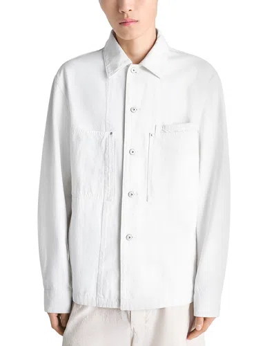 Lemaire Workwear Overshirt In White