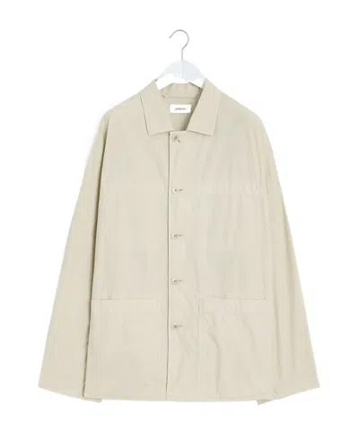 Lemaire Workwear Shirt Jacket In Sand
