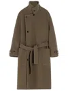 Lemaire Wrap Coat Clothing In Brown
