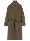 Lemaire Wrap Coat Clothing In Brown