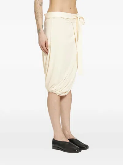 Lemaire Wrap Asymmetric Skirt In Neutral
