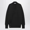 Lemaire Hooded Wrap Cardigan Button Detail In Black
