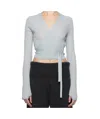 Lemaire Blue Wrapover Cardigan In Black