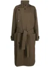 Lemaire Wrap Coat Clothing In Brown