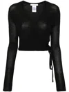Lemaire Wrap-design Cardigan In Black