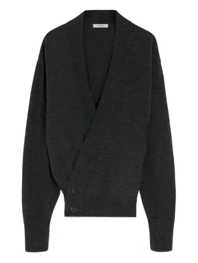 Lemaire Wrap Double-breasted Cardigan In Black