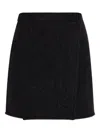 Lemaire Wrap Mini Skirt In Black