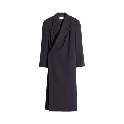 Pre-owned Lemaire Wrap Over Coat 'onyx' | Black | Women's Size 36